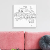 australische Umgangskarte Leinwanddruck (Insitu (Wohnzimmer))