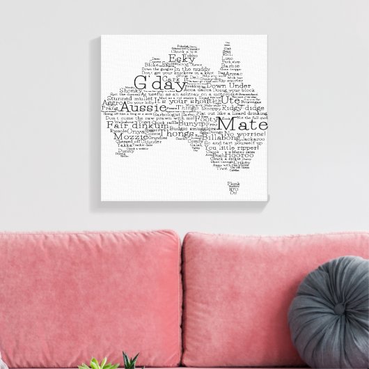 australische Umgangskarte Leinwanddruck (Insitu (Wohnzimmer))