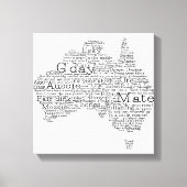 australische Umgangskarte Leinwanddruck (Vorderseite)
