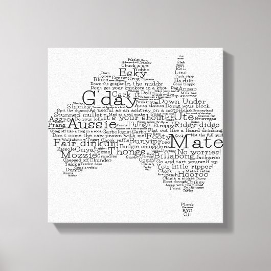 australische Umgangskarte Leinwanddruck (Vorderseite)