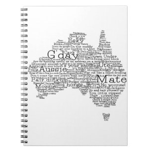 australische Umgangskarte Notizblock