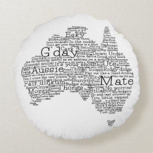australische Umgangskarte Rundes Kissen