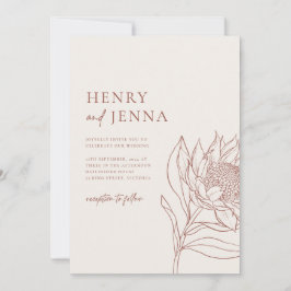 Australische Ureinwohner Botanicals Waratah Protea Einladung