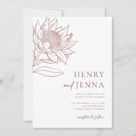 Australische Ureinwohner Botanicals Waratah Protea Einladung