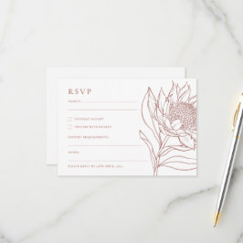 Australische Ureinwohner Botanicals Waratah Protea RSVP Karte