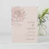 Australische Ureinwohner Botanicals Waratah Protea Save The Date (Stehend Vorderseite)