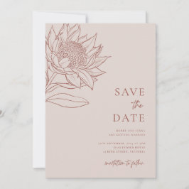 Australische Ureinwohner Botanicals Waratah Protea Save The Date