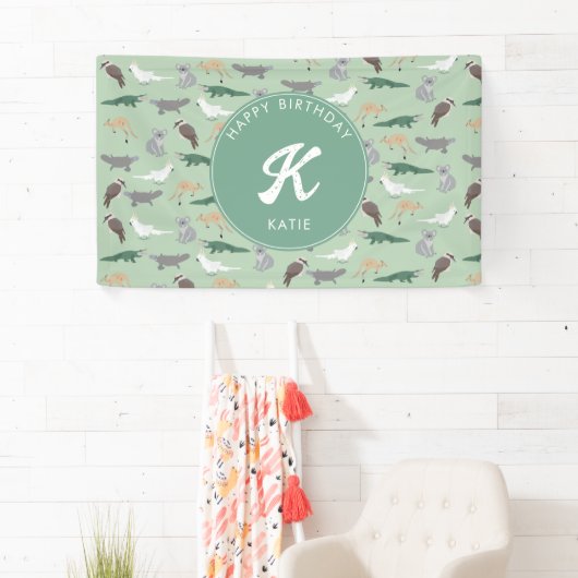 Australische Ureinwohner Eucalyptus Birthday Banner (Insitu)