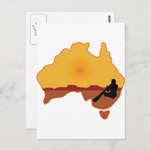 Australische Ureinwohner Postkarte (Vorne/Hinten)