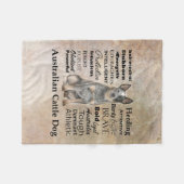 Australische Vieh-Hundedecke Fleecedecke (Vorderseite (Horizontal))