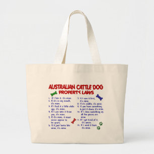 AUSTRALISCHE VIEH-HUNDeigentums-Gesetze 2 Jumbo Stoffbeutel