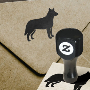 Australische Vieh-HundeSilhouette Gummistempel