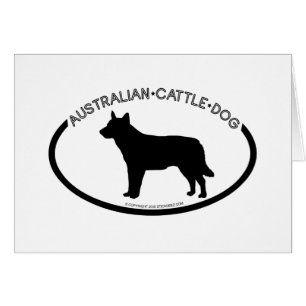 Australische Vieh-HundeSilhouette-Schwarz-Karte