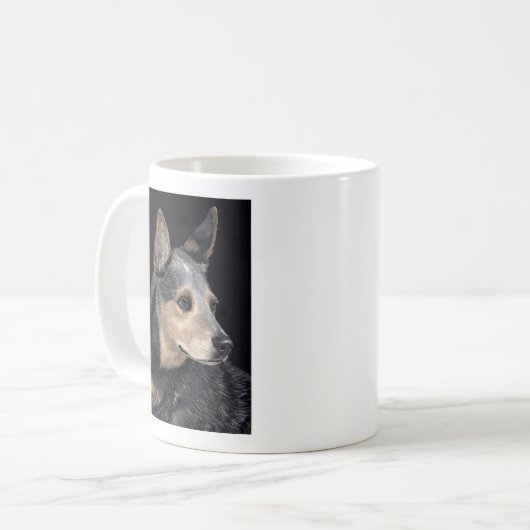 Australische Vieh-HundeTasse - "Quigley " Kaffeetasse (Vorderseite Links)