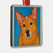 Australische Vieh-Hundeverzierung - "Rot " Ornament Aus Metall (Rechts)