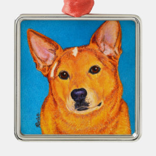 Australische Vieh-Hundeverzierung - "Rot " Ornament Aus Metall