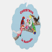 Australische Vögel Weihnachten Ornament Karte (Rechts)