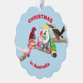 Australische Vögel Weihnachten Ornament Karte (Links)