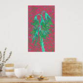 Australische Vogelgrippe-Blume, tropisches grünes  Poster (Küche)