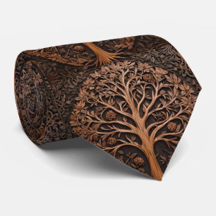 Australische Wälder: 3D Warah Baum Holz Druck, Krawatte