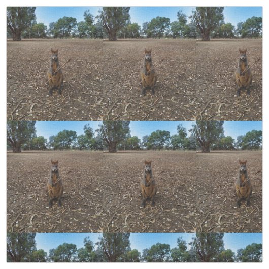 Australische Wallaby mit einem Stick, Stoff (Muster)