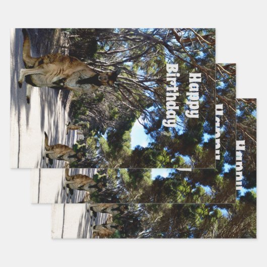 Australische Wallaby Road, Geschenkblätter Geschenkpapier Set (Set)