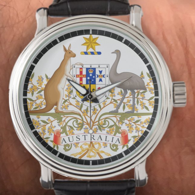 Australische Wappen auf einer Armbanduhr (Von Creator hochgeladen)