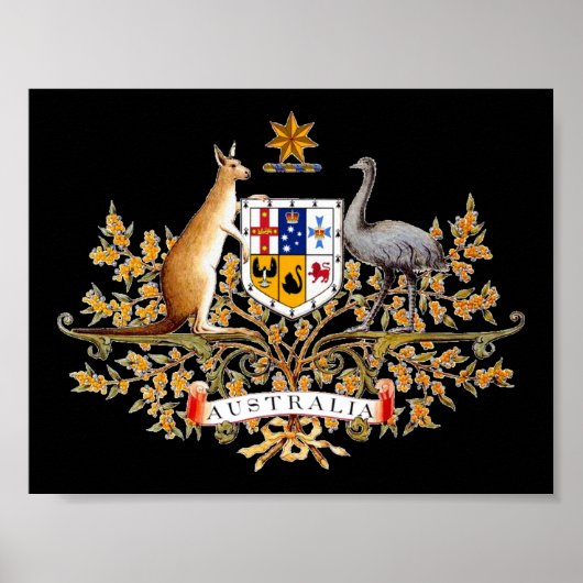 Australische Wappen drucken Poster (Vorne)