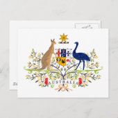 Australische Wappen Postkarte (Vorne/Hinten)