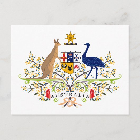 Australische Wappen Postkarte (Vorderseite)