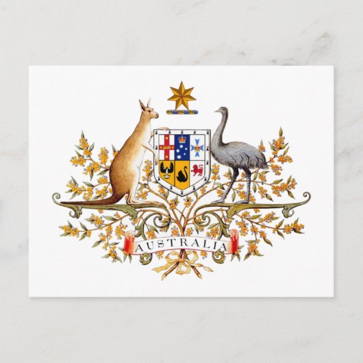 Australische Wappen-Postkarte Postkarte (Vorderseite)