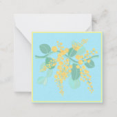 Australische Wattblüten Flat Note Card Mitteilungskarte (Vorderseite)