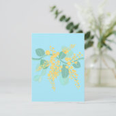 Australische Wattle Enclosure Card RSVP Karte (Stehend Vorderseite)