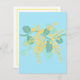 Australische Wattle Enclosure Card RSVP Karte