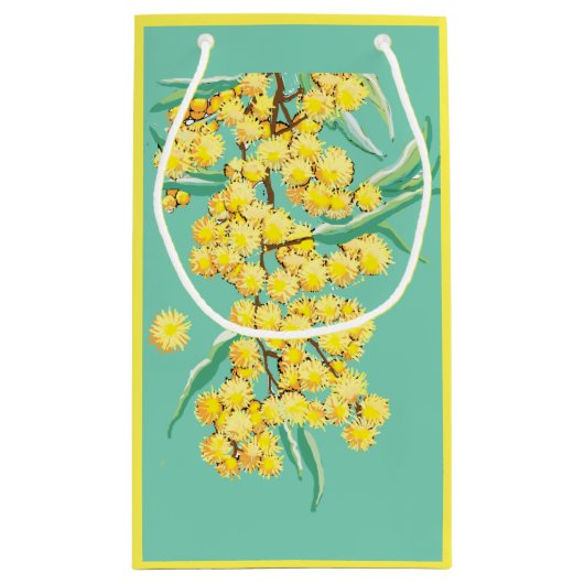 Australische Wattle Kleine Geschenktüte (Rückseite)