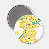 Australische Wattle Magnet (Vorderseite/Rückseite)