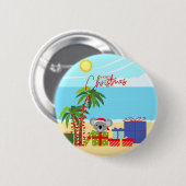 Australische Weihnachten Button (Vorne & Hinten)