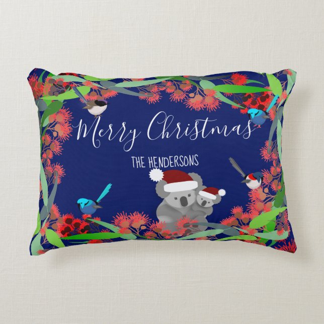 Australische Weihnachten Dekokissen (Vorderseite)