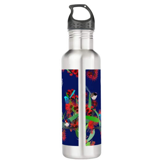 Australische Weihnachten Edelstahlflasche (Rückseite)