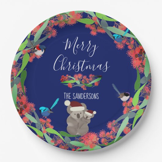 Australische Weihnachten Pappteller (Vorderseite)