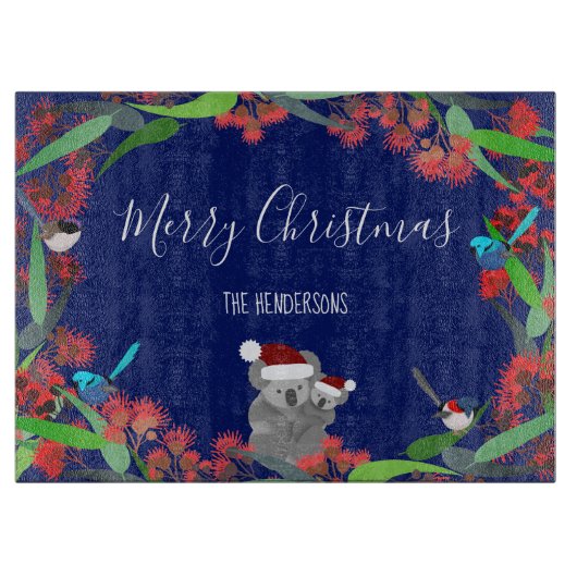 Australische Weihnachten Schneidebrett (Vorderseite)