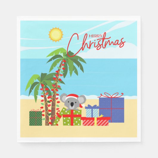 Australische Weihnachten Serviette (Vorderseite)