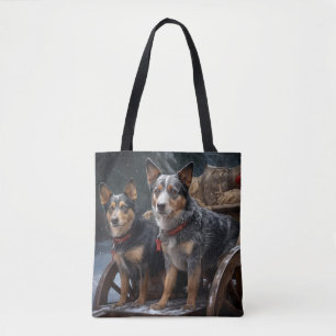 Australische Weihnachtsdekoration mit Rindern und  Tasche