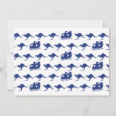 Australische Weihnachtsfahne - weiß Einladung (Rückseite)