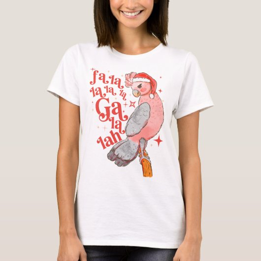 Australische Weihnachtsfeiertage Niedlich Galah T-Shirt (Vorderseite)