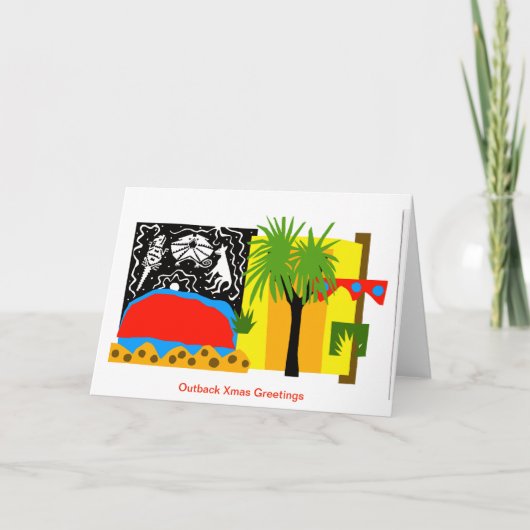 Australische Weihnachtsfeiertage OUTBACK - ULURU - Feiertagskarte (Vorderseite)