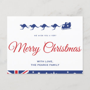 Australische Weihnachtsgrüße Känguru Aussie Postkarte