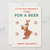 Australische Weihnachtskarten Funny Aussie Beer Feiertagskarte (Vorderseite)