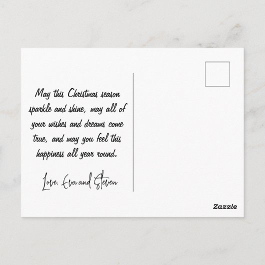 Australische Weihnachtskarten Kangaroo Sleigh Postkarte (Rückseite)