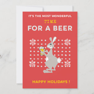 Australische Weihnachtskarten Känguru Bier Lustig Feiertagskarte